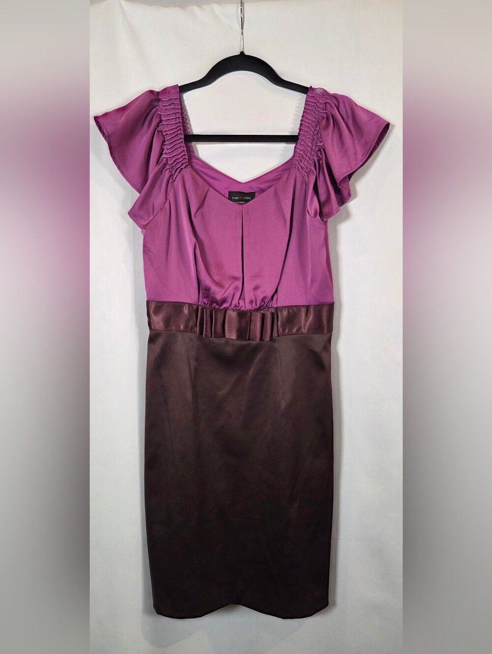 Max & Cleo Colorblock Satin Sheath Dress Size 6